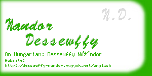 nandor dessewffy business card
